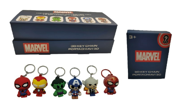 MARVEL Portachiavi 3D 6cm In Blind Box (x cm) In espo da pz 6ass..x…x